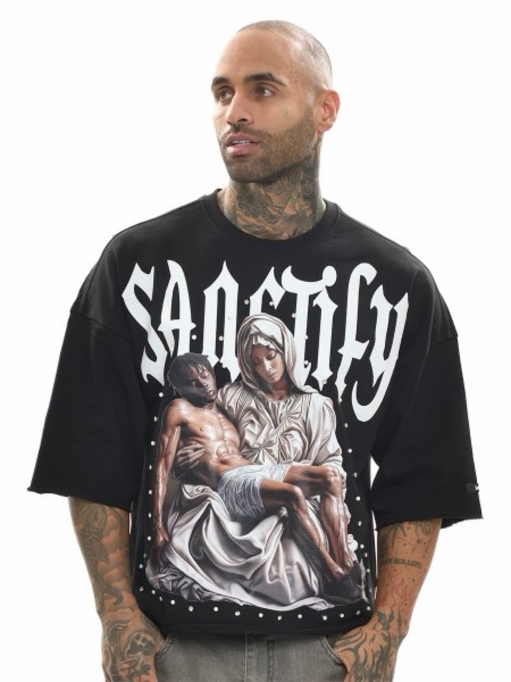 Graphic Black Oversized Men's Tee